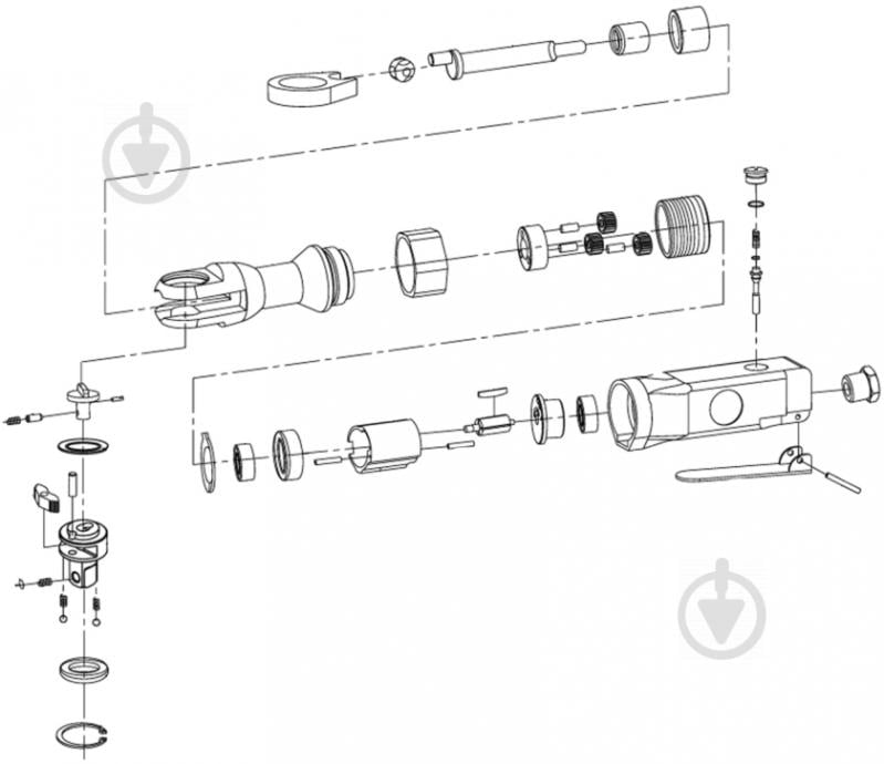 Тріскачка Einhell пневматична DRS 200/2, 6,3 бар, 61 Нм, 115 л/мін, М10, кейс - фото 3