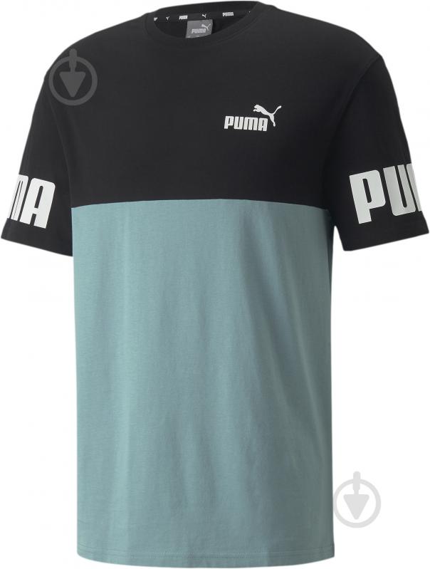 Футболка Puma Power Colorblock Tee 84738950 р.M зеленый - фото 4