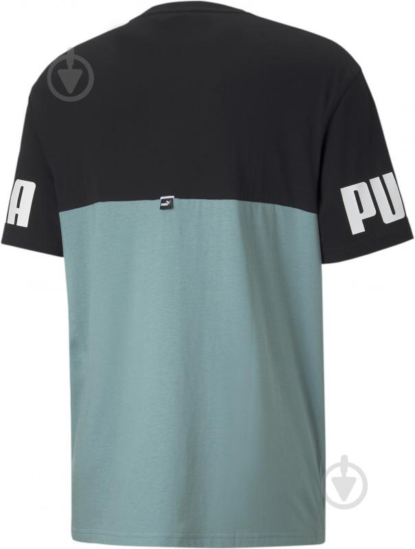 Футболка Puma Power Colorblock Tee 84738950 р.M зеленый - фото 5