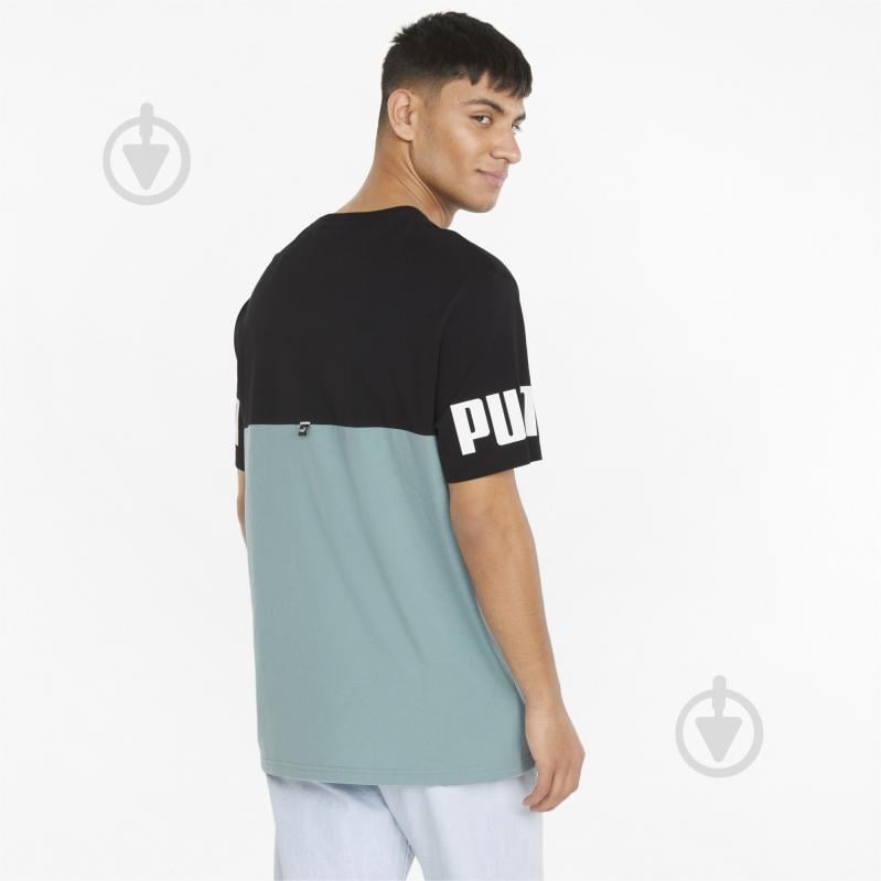 Футболка Puma Power Colorblock Tee 84738950 р.XL зелений - фото 2