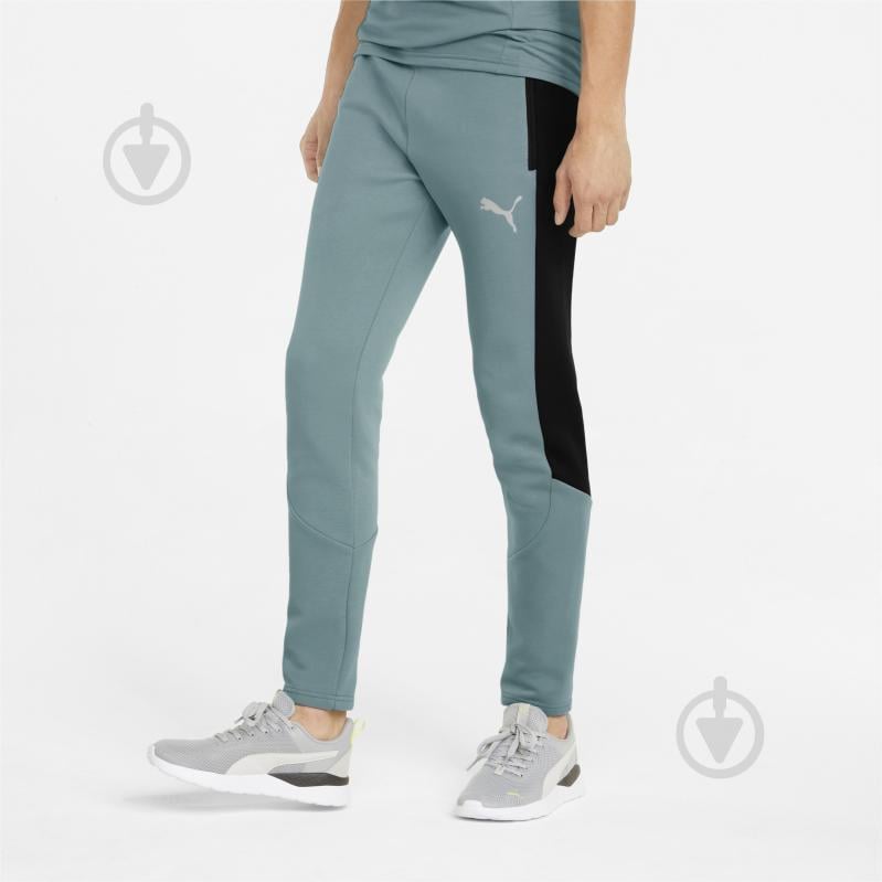 Брюки Puma EVOSTRIPE Pants 84740450 р. S зеленый - фото 1