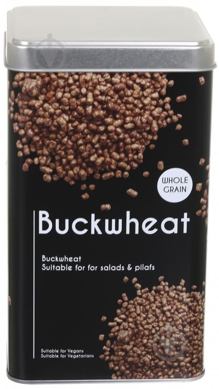 Ємність для зберігання Loft Rice&Buckwheat чорна 18,3х10,5х10,5 см Flamberg Premium - фото 1