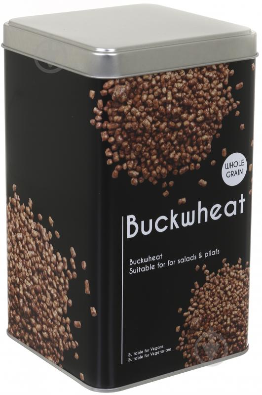 Ємність для зберігання Loft Rice&Buckwheat чорна 18,3х10,5х10,5 см Flamberg Premium - фото 2