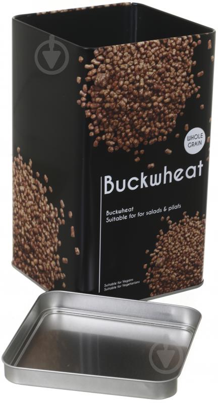 Ємність для зберігання Loft Rice&Buckwheat чорна 18,3х10,5х10,5 см Flamberg Premium - фото 8