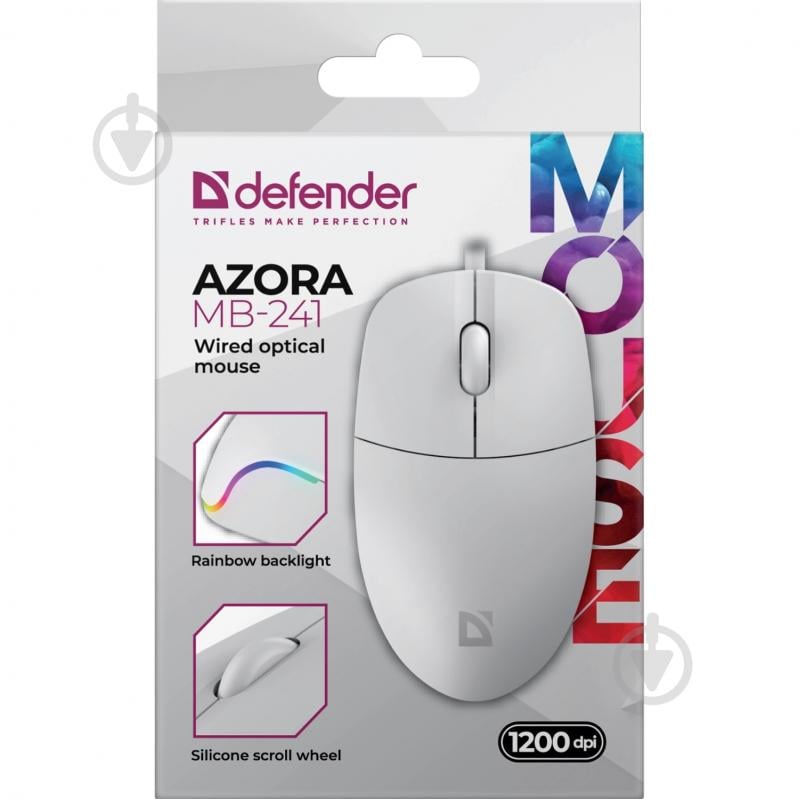 Мышь Defender Azora MB-241 white (52242) - фото 4