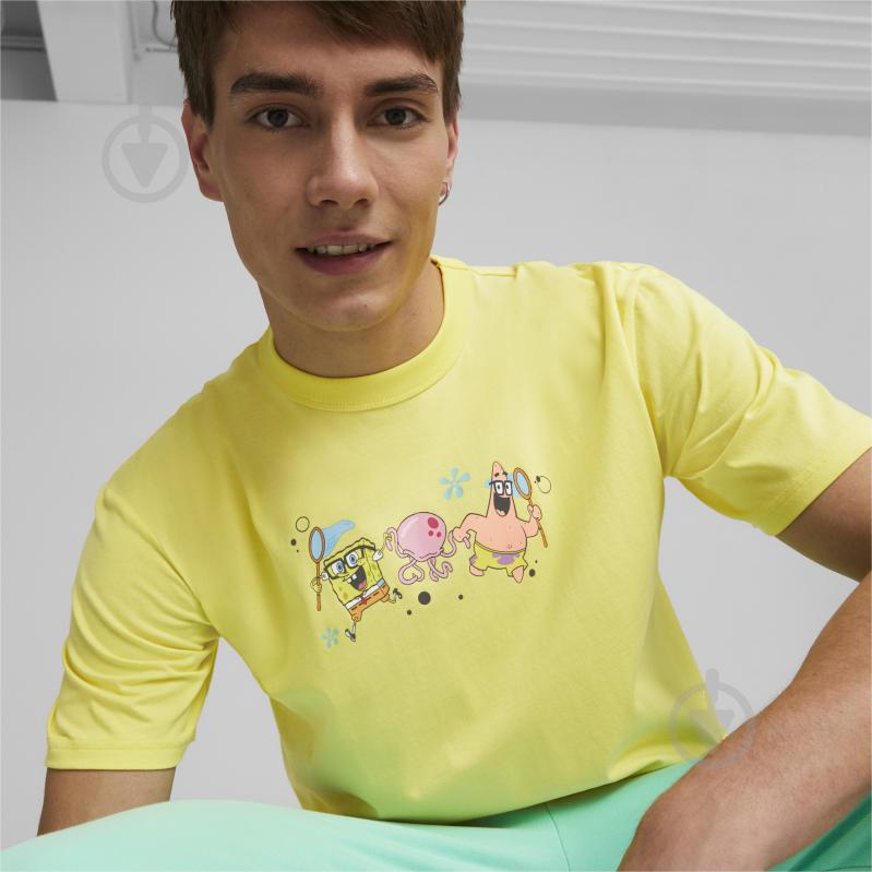 Футболка Puma PUMA X SPONGEBOB GRAPHIC TEE 53895860 р.L жовтий - фото 3