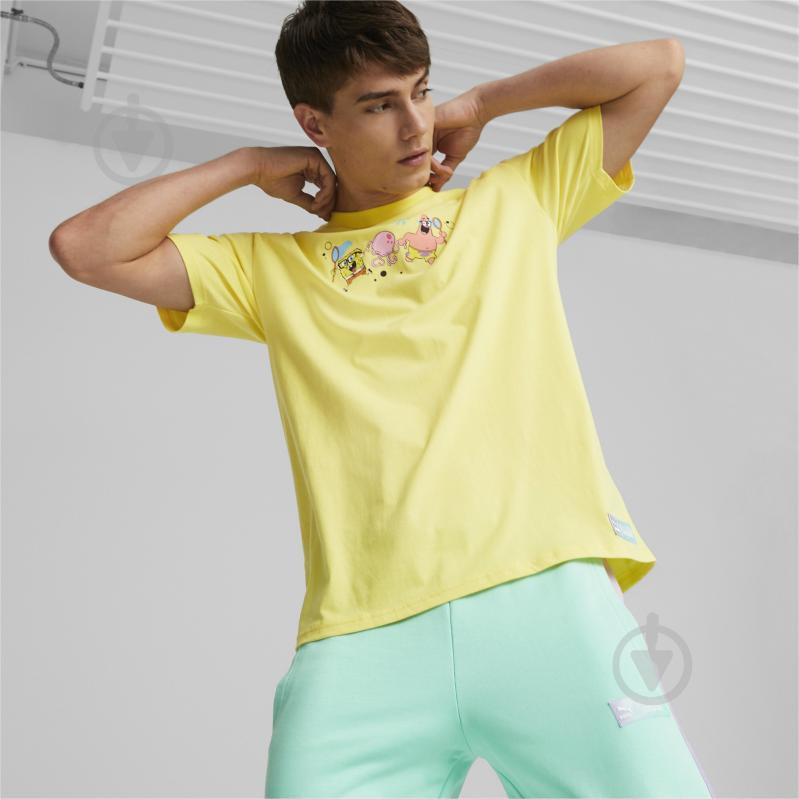 Футболка Puma PUMA X SPONGEBOB GRAPHIC TEE 53895860 р.L жовтий - фото 4