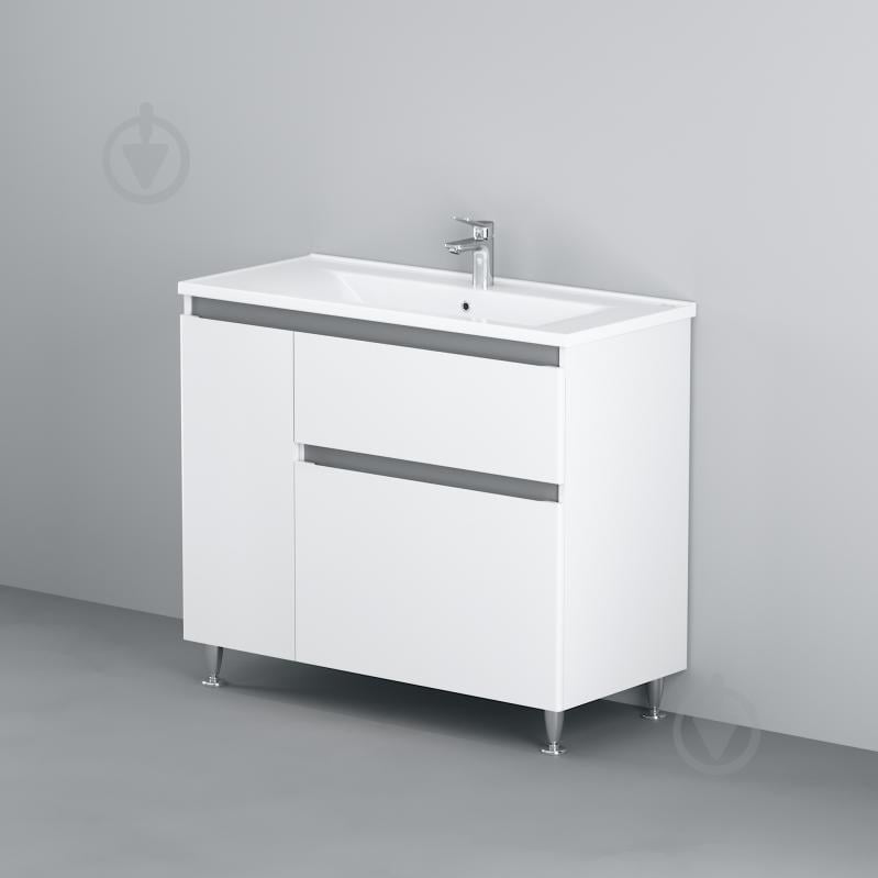 Тумба со столешницей и умывальником AM.PM M85-FSL10026-WC10026WG38 X-Joy 100 см (левая) - фото 2