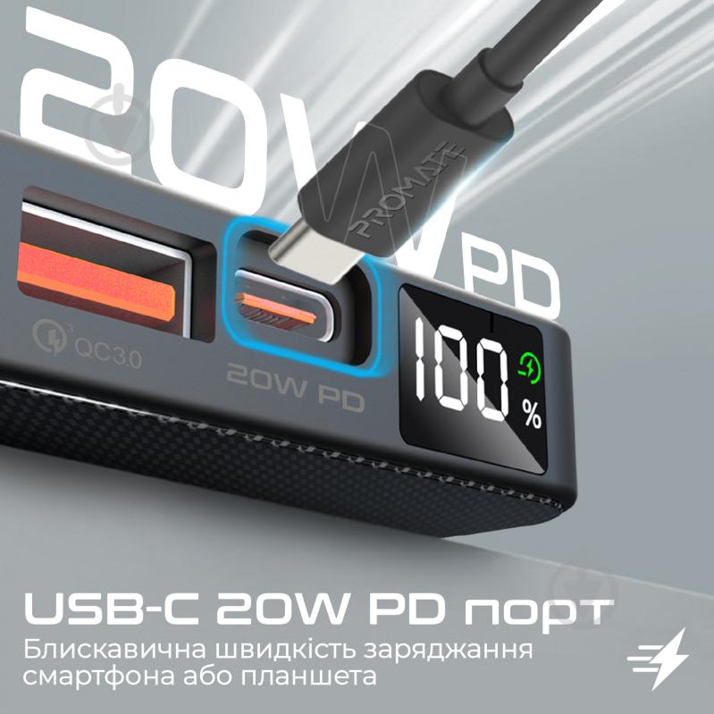 Повербанк Promate 5000 mAh (transpack-5.black) - фото 6