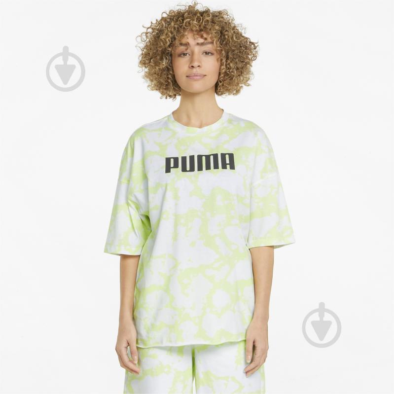 Футболка Puma Summer Graphic Tee 84841136 р.M салатовый - фото 1