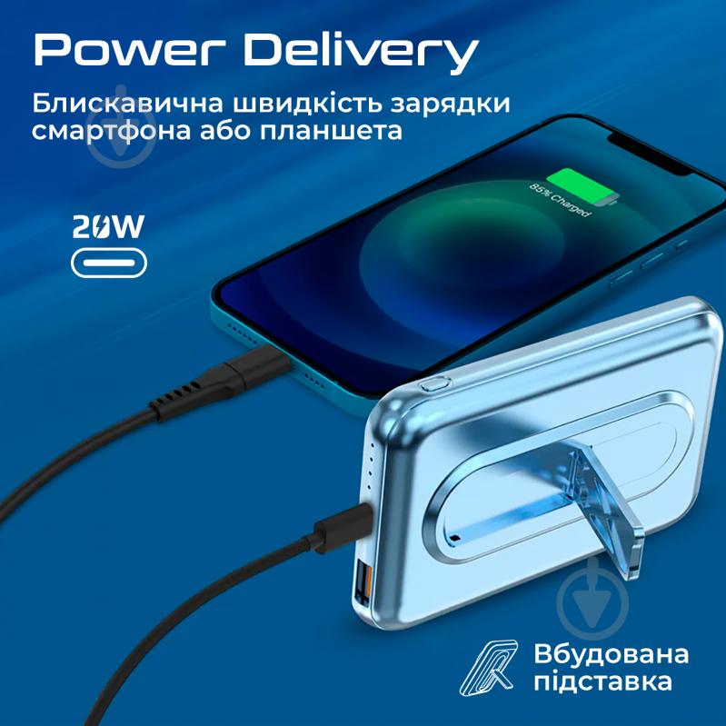 Повербанк Promate 10000 mAh (powermag-10pro.blue) - фото 3