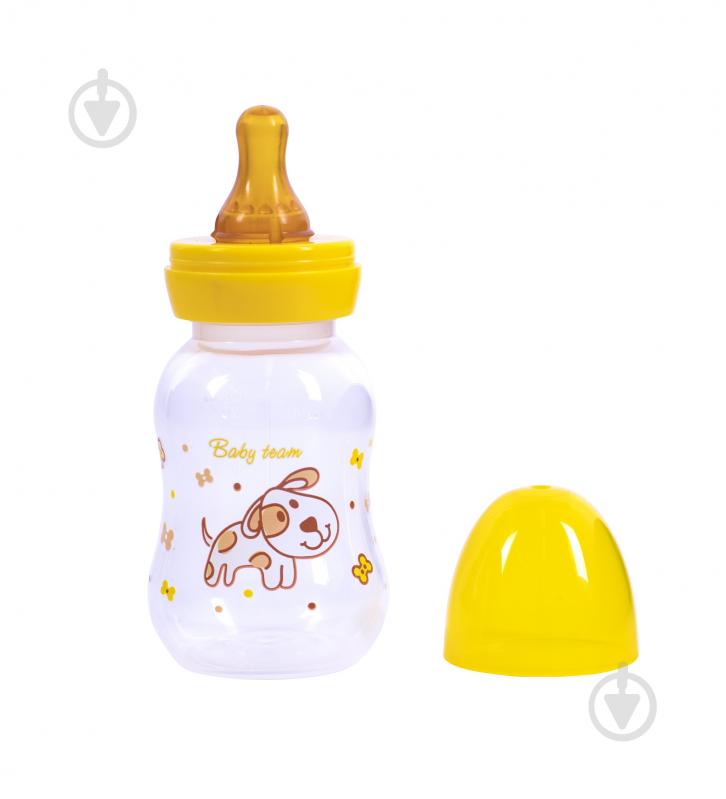 Пляшечка Baby Team з латексною соскою в асортименті 125 мл - фото 4
