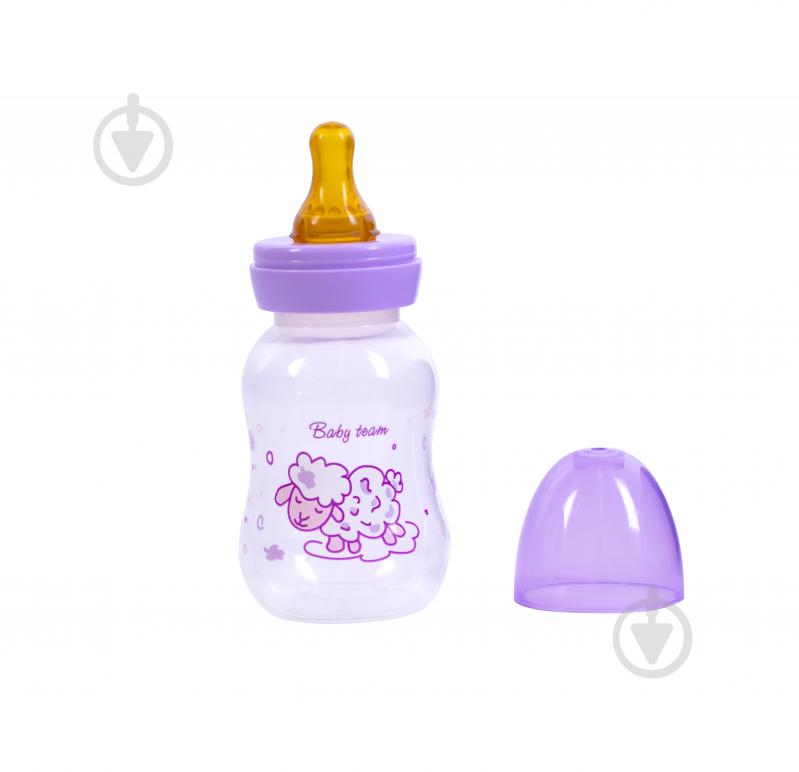 Пляшечка Baby Team з латексною соскою в асортименті 125 мл - фото 3