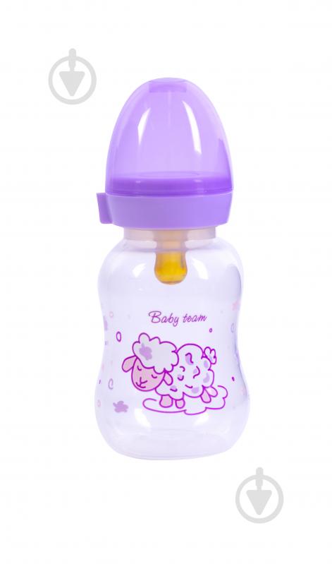 Пляшечка Baby Team з латексною соскою в асортименті 125 мл - фото 5