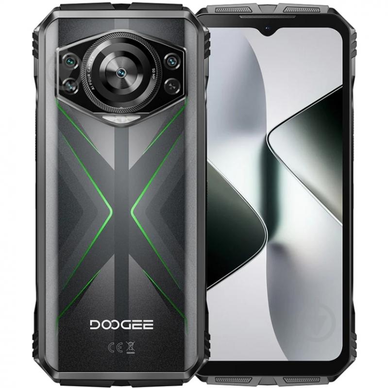 Смартфон Doogee 12/512GB black/green (S118_12_512_GN) - фото 1
