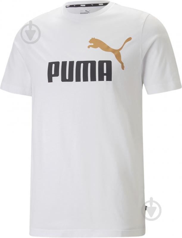 Футболка Puma ESS+ 2 Col Logo Tee 58675958 р.2XL белый - фото 1