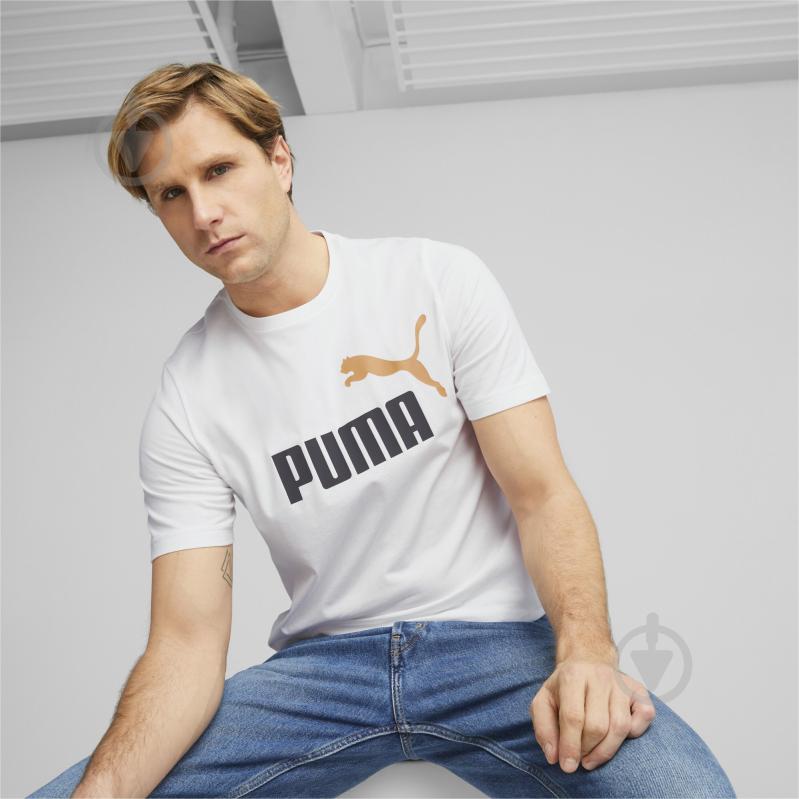 Футболка Puma ESS+ 2 Col Logo Tee 58675958 р.L білий - фото 3