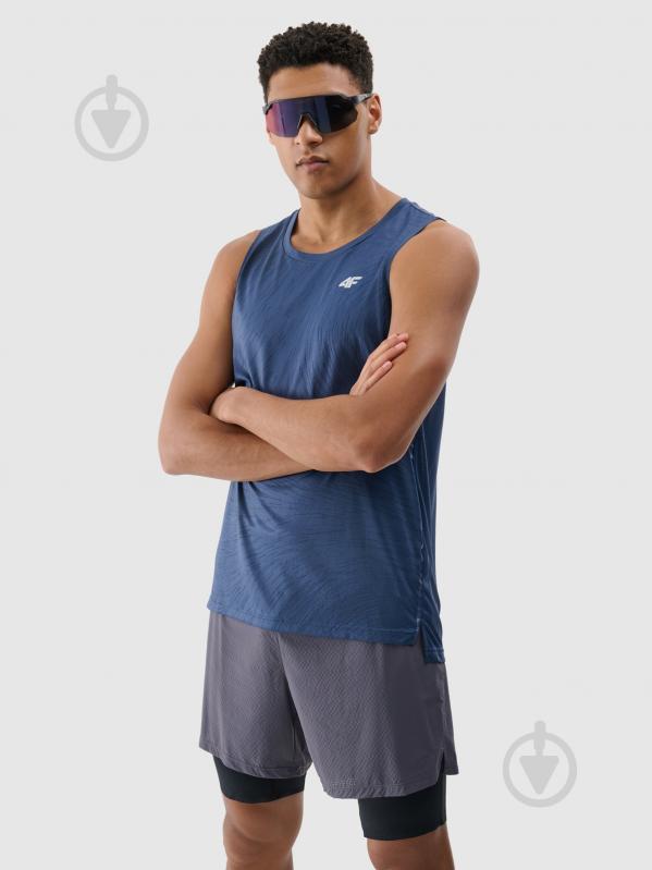 Майка 4F TSHIRT FNK M1261 4FWSS25TFTSM1261-32S р.S синий - фото 1