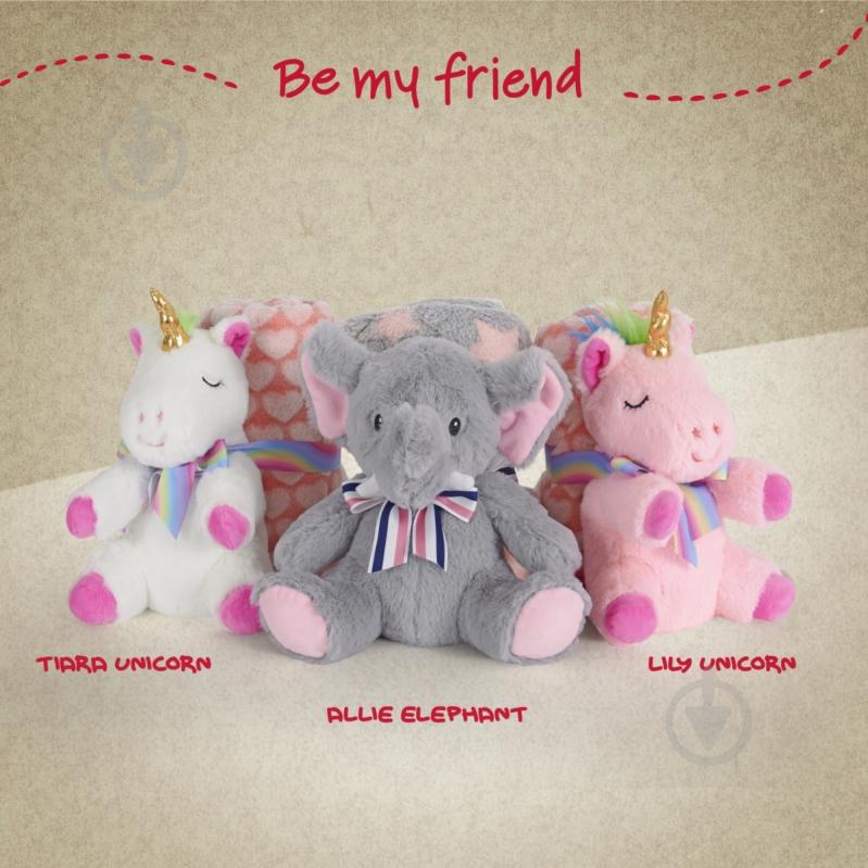 Плед Perletti Toys Lily Unicorn з м'якою іграшкою 80x120 см рожевий - фото 7