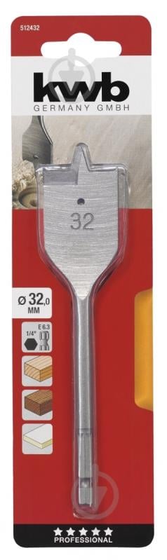 Свердло по дереву KWB 32 мм 1 шт. - фото 1