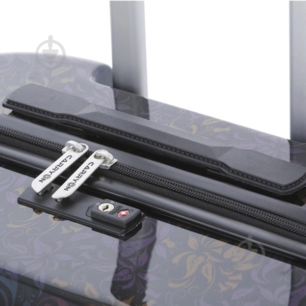 Чемодан CarryOn Oval Class (M) 63 л черный с рисунком 502288-M - фото 4