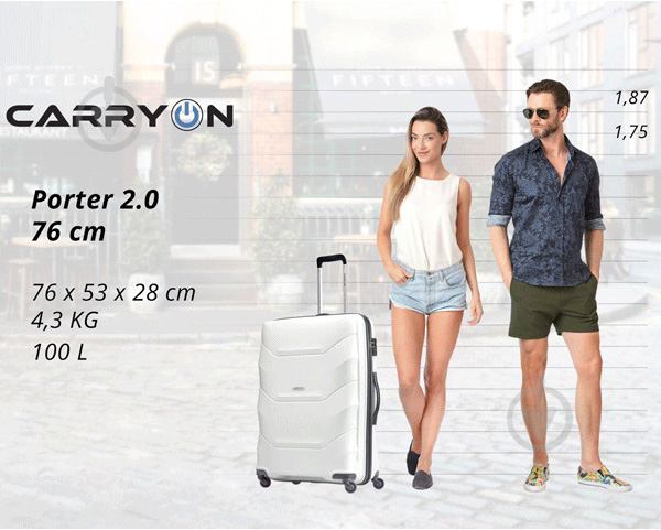 Валіза CarryOn Porter 2.0 (L) 100 л слонова кістка 502203-L - фото 5