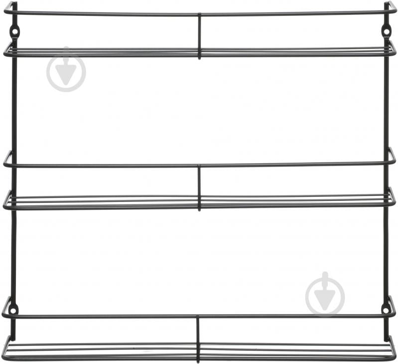 Полиця DC для спецій 390x50x350 мм навісна чорна - фото 1