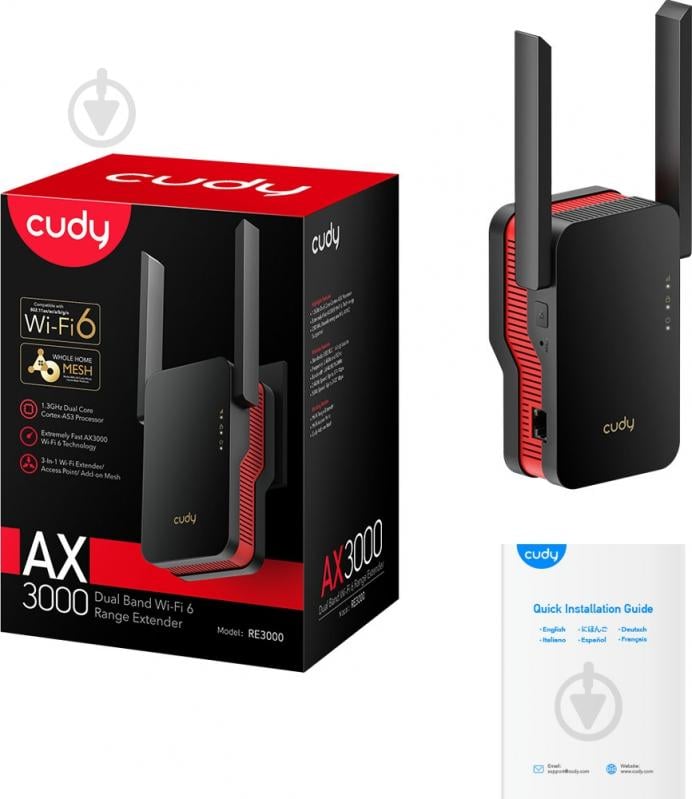 Усилитель Wi-Fi сигнала Cudy (RE3000_EU_V1.0) - фото 5 Усилитель Wi-Fi сигнала Cudy (RE3000_EU_V1.0) - фото 5