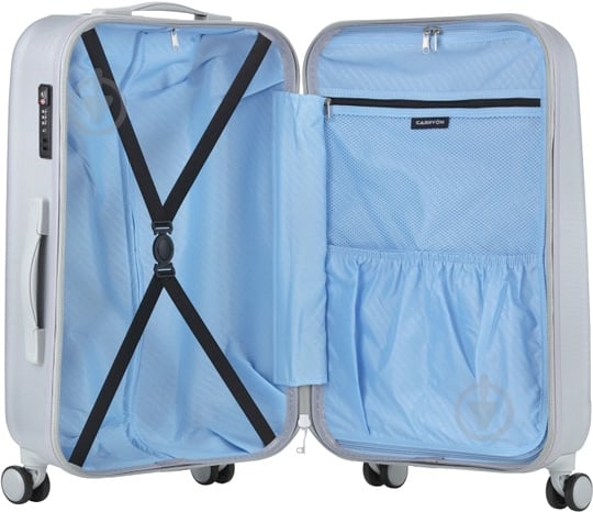 Чемодан CarryOn Skyhopper (M) 57 л серебряный 502129-M - фото 4
