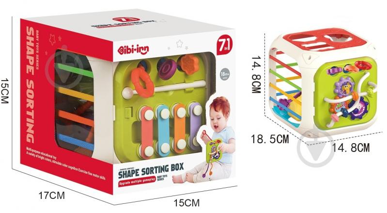 Игрушка-сортер BIBI-INN Куб-сортер 2в1 с ксилофоном 688-74 - фото 2 Игрушка-сортер BIBI-INN Куб-сортер 2в1 с ксилофоном 688-74 - фото 2