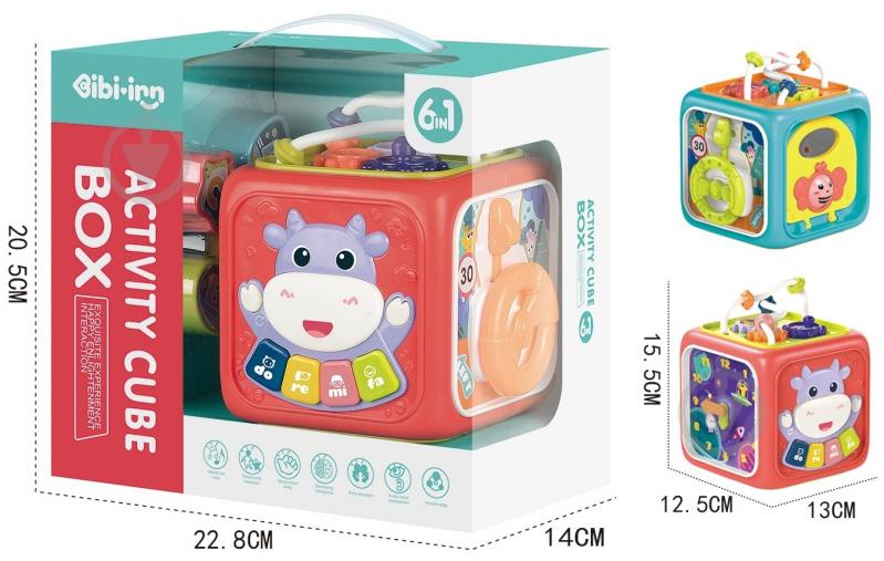 Развивающий куб BIBI-INN Активити куб 6в1 музыкальный 688-60 - фото 2 Развивающий куб BIBI-INN Активити куб 6в1 музыкальный 688-60 - фото 2