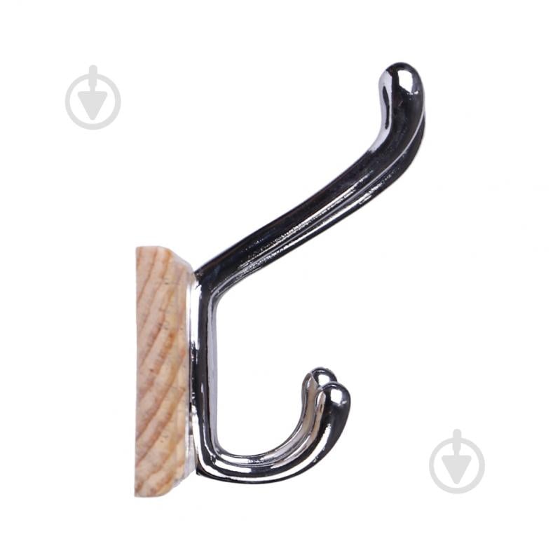 Вішалка з гачками Larvij LH6LPN01CH сосна/хром - фото 3