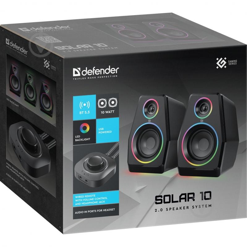 Колонки Defender Solar 10 2.0 black (65940) - фото 8
