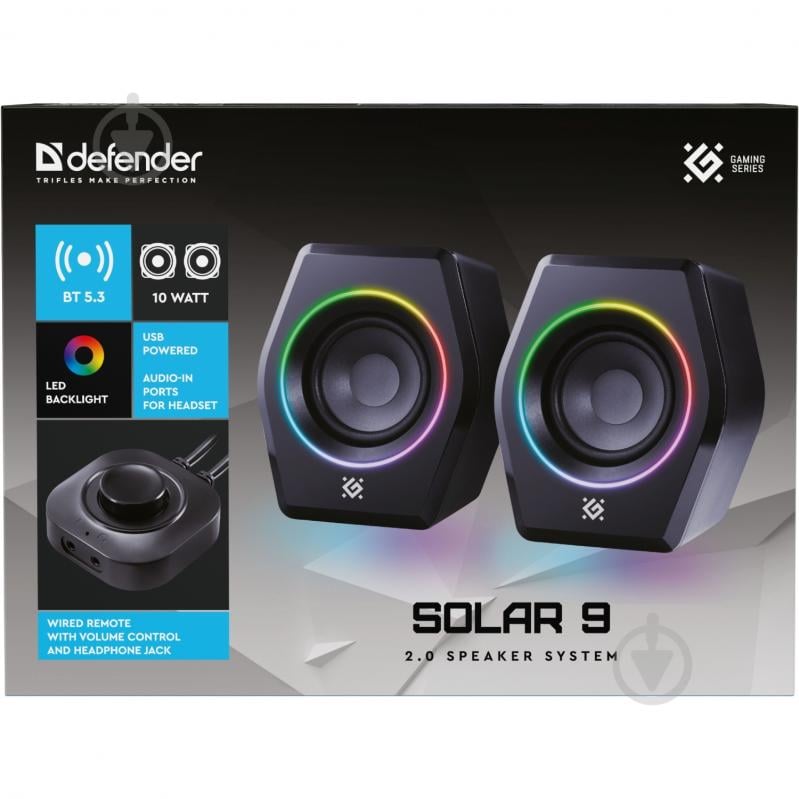 Колонки Defender Solar 9 2.0 black (65939) - фото 8
