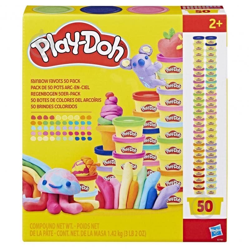 Набір маси для ліплення Play-Doh Райдужні сюрпризи 50 баночок G1761 - фото 8 Набір маси для ліплення Play-Doh Райдужні сюрпризи 50 баночок G1761 - фото 8