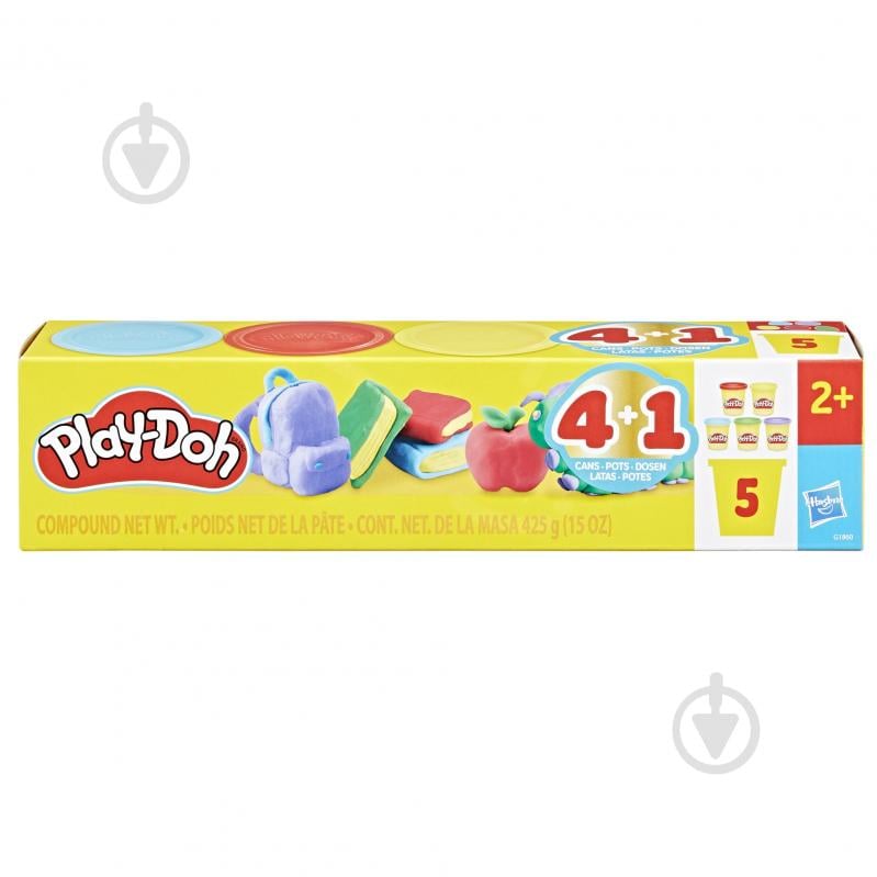 Набір пластиліну Play-Doh Повернення до школи 5 баночок G1860 - фото 3 Набір пластиліну Play-Doh Повернення до школи 5 баночок G1860 - фото 3