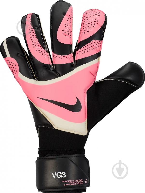 Воротарські рукавиці Nike VAPOR GRIP3 FB2999-013 10 чорно-рожевий - фото 1