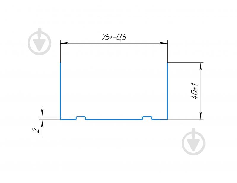 Профиль BauGut ARMOSTEEL UW 75/4 м 0,5 мм - фото 2