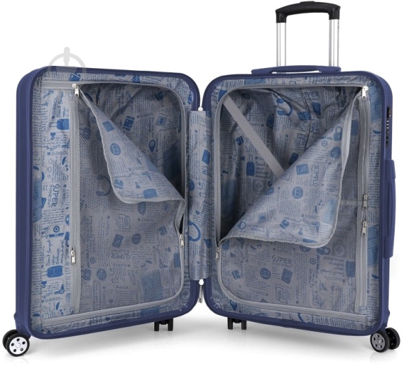 Чемодан Gabol Clever (L) 100 л синий 118947003 - фото 4