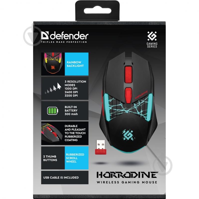 Мышь Defender Horrodine GM-237 black (52237) - фото 5