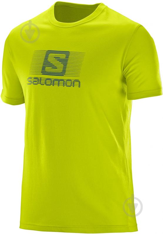 Футболка Salomon BLEND LOGO L39374000 р.XL лайм - фото 1 Футболка Salomon BLEND LOGO L39374000 р.XL лайм - фото 1