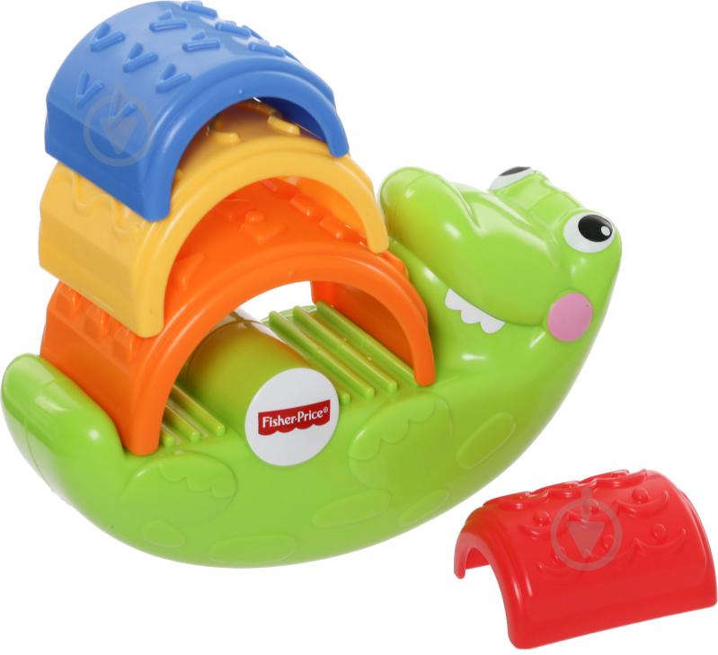 Игрушка развивающая Fisher Price Веселый крокодил Складывай и качай CDC48 - фото 2