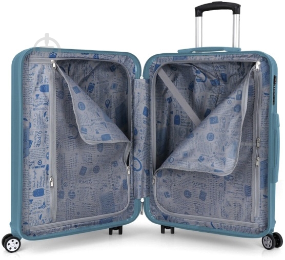 Чемодан Gabol Clever (M) 61 л бирюзовый 118946018 - фото 4