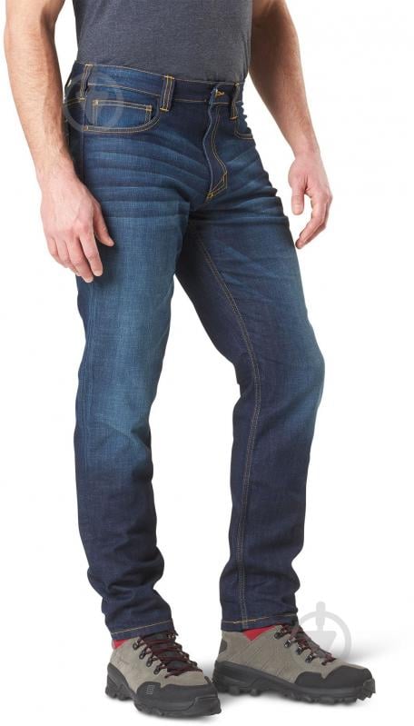 Джинсы 5.11 Tactical тактические Defender-Flex Slim Jean 74465 р. W33/L34 Dark Wash Indigo - фото 3