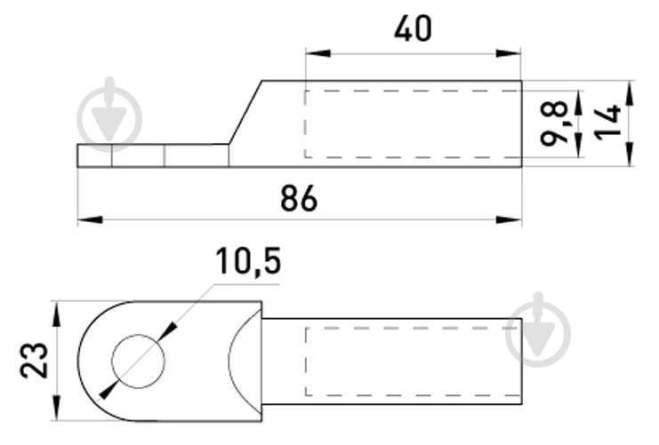 Наконечник кабельный E.NEXT e.end.stand.dt.50 медный s039005 - фото 2