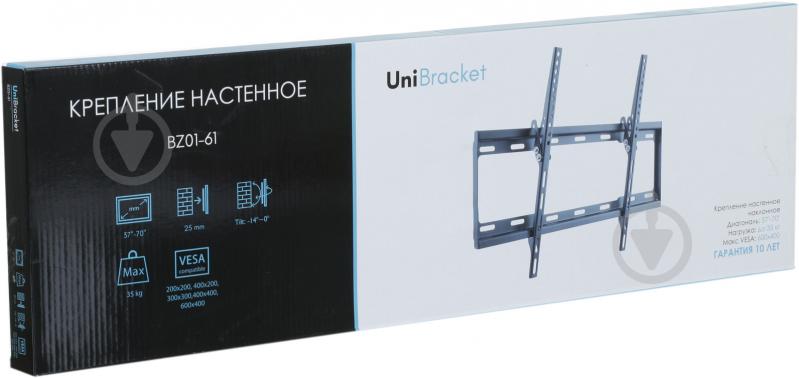 Крепление для телевизора UniBracket BZ01-61 наклонные 37"-70" черный - фото 3