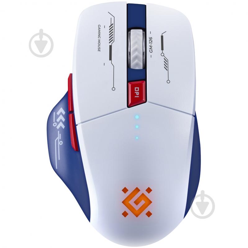 Мышь Defender Tisa GM-126 white/blue (52126) - фото 1