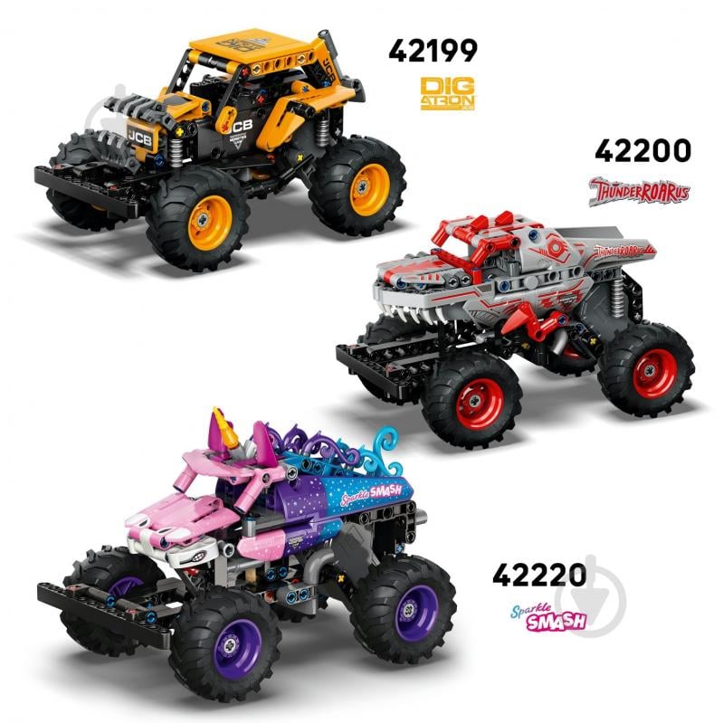 Конструктор LEGO Technic Monster Jam™ Grave Digger™ Вогонь і лід 42219 - фото 9