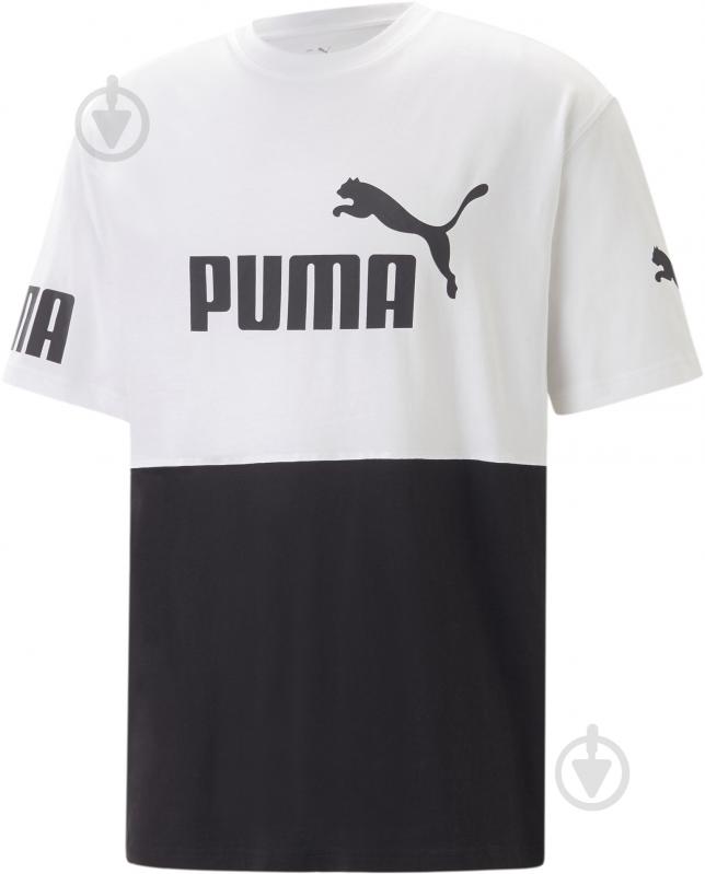 Футболка Puma POWER COLORBLOCK TEE 67332102 р.S білий - фото 1