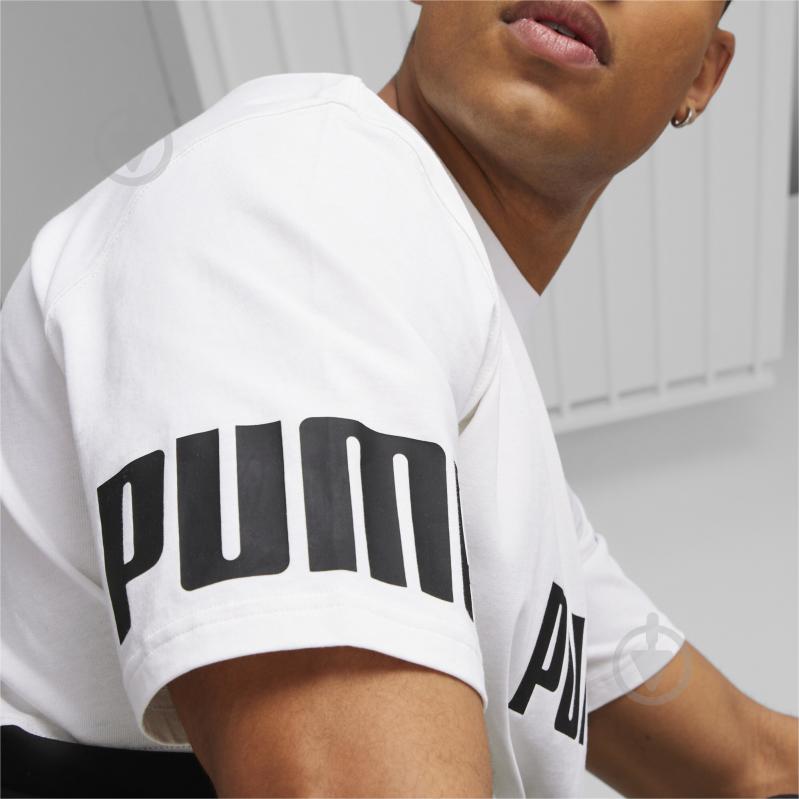 Футболка Puma POWER COLORBLOCK TEE 67332102 р.S білий - фото 4